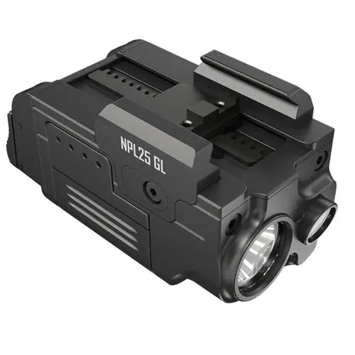 Lampe rechargeable pour arme Nitecore NPL25GL - 900 Lumens et laser vert  NYCTALOPE  