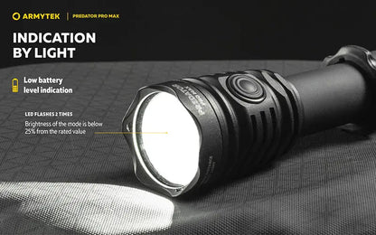 Lampe torche Armytek Predator Pro Max 3000 Lumens - Batterie 21700 Li-Ion 5000mAh  NYCTALOPE  
