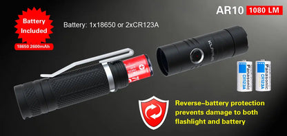 Lampe torche Klarus AR10 – 1080 Lumens - NYCTALOPE