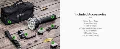 Lampe torche Nextorch ST31 - 20 000 Lumens - rechargeable - Powerbank intégré  NYCTALOPE  