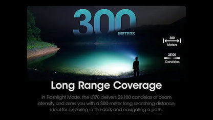 Lampe torche + Lanterne Nitecore LR70 – 3000 Lumens – Fonction PowerBank 10000mAh  NYCTALOPE  