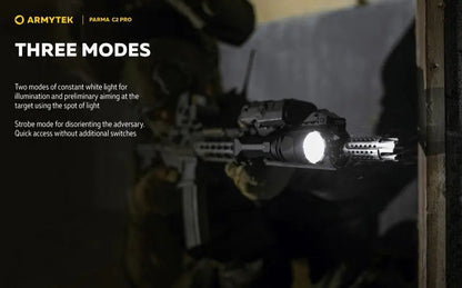Lampe torche tactique Armytek Parma C2 Pro - 1500 Lumens  NYCTALOPE  