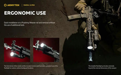 Lampe torche tactique Armytek Parma C2 Pro - 1500 Lumens  NYCTALOPE  