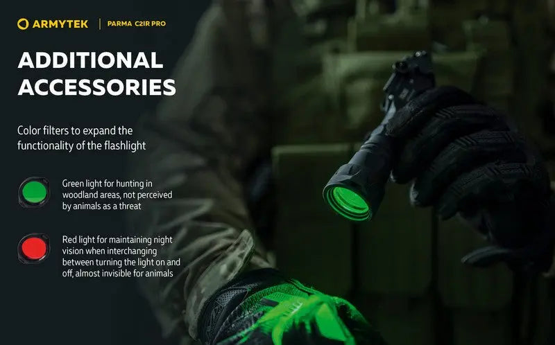 Lampe torche tactique Armytek Parma C2iR Pro 1250 Lumens + Infrarouge  NYCTALOPE  