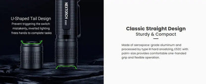 Lampe torche tactique Nextorch E52C - 3000 Lumens - rechargeable USB-C  NYCTALOPE  