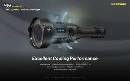 Lampe torche tactique laser Nitecore P35i LEP – 3000 Lumens  NYCTALOPE  