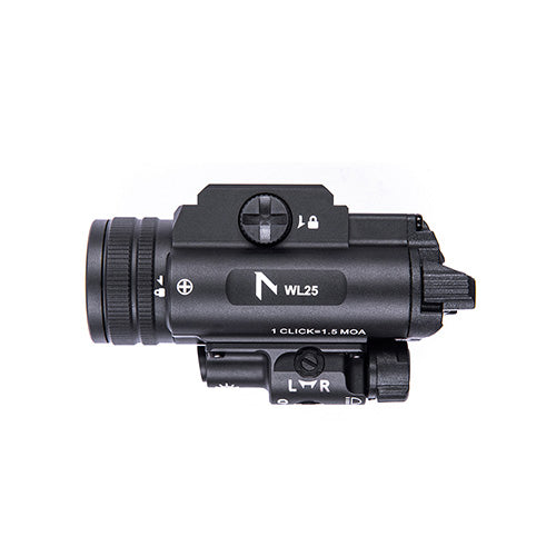 Lampe arme de poing Nextorch WL25 - 1200 Lumens - Laser Vert Intégré - Compatible Multi-Rails  NYCTALOPE  