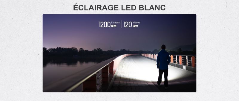 Lampe Torche Olight SEEKER 4 Mini Titane - 1200 Lumens - Edition Limitée  NYCTALOPE  