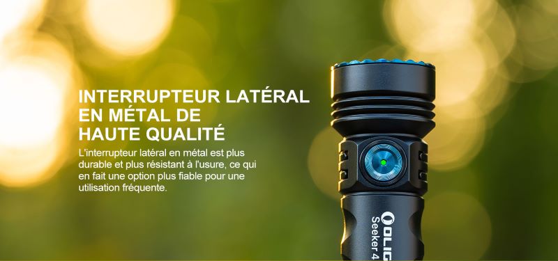 Lampe Torche Olight SEEKER 4 Mini Titane - 1200 Lumens - Edition Limitée  NYCTALOPE  