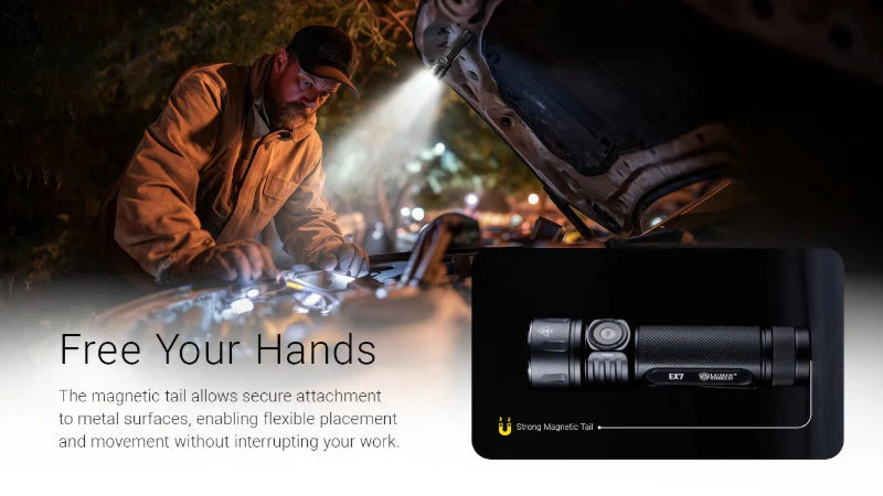 Lampe torche tactique Nitecore EX7 – 6000 Lumens  NYCTALOPE  