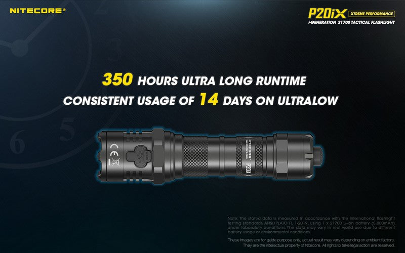 Lampe Torche Nitecore P20ix - 4000 Lumens rechargeable USB-C  NYCTALOPE  
