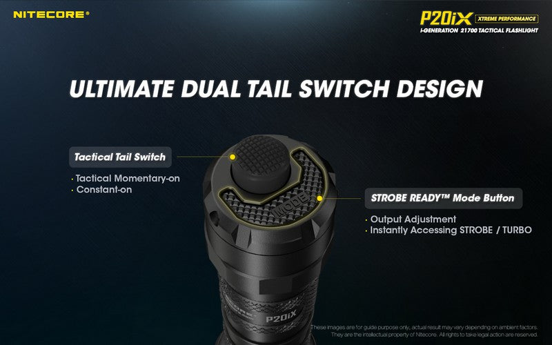 Lampe Torche Nitecore P20ix - 4000 Lumens rechargeable USB-C  NYCTALOPE  