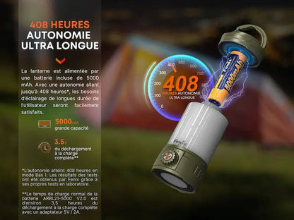 Lanterne Fenix CL26R PRO - 650 Lumens - Rechargeable - White  NYCTALOPE  