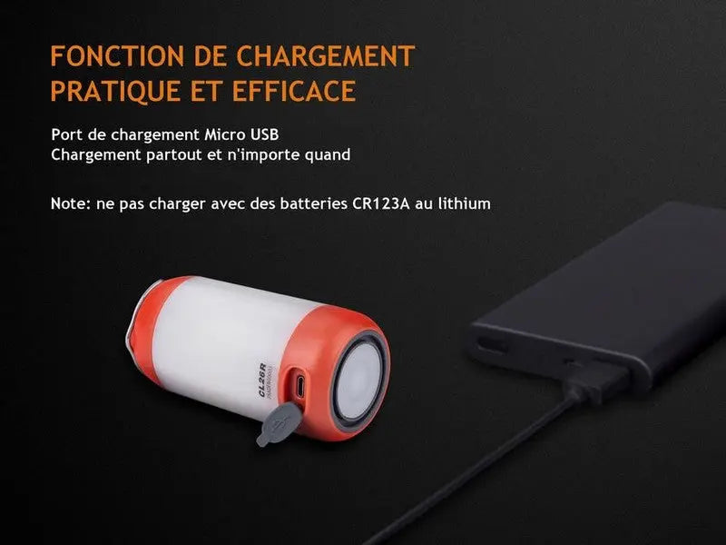 Lanterne Fenix CL26R – 400 Lumens - Rechargeable  NYCTALOPE  