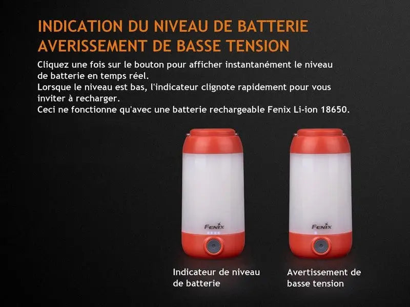 Lanterne Fenix CL26R – 400 Lumens - Rechargeable  NYCTALOPE  