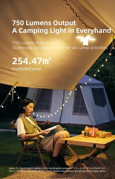 Lanterne Klarus CL2 PRO VERTE - 750 Lumens - Rechargeable et Powerbank  NYCTALOPE  