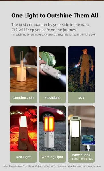 Lanterne Klarus CL2 PRO VERTE - 750 Lumens - Rechargeable et Powerbank  NYCTALOPE  