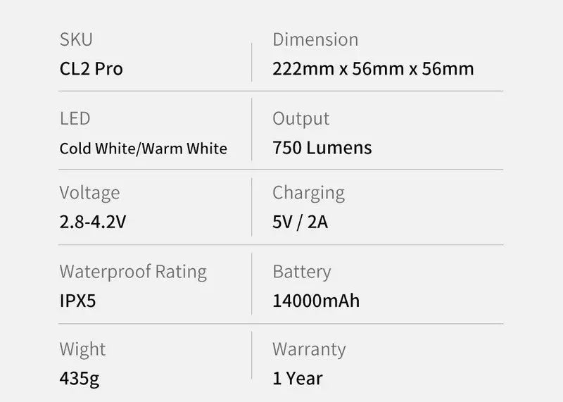 Lanterne Klarus CL2 PRO VERTE - 750 Lumens - Rechargeable et Powerbank  NYCTALOPE  