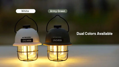 Lanterne rétro multifonction Nitecore LR40 Blanche – 100 Lumens – Rechargeable USB-C  NYCTALOPE  