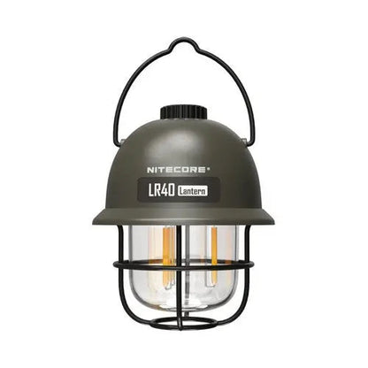 Lanterne rétro multifonction Nitecore LR40 Kaki – 100 Lumens – Rechargeable USB-C  NYCTALOPE  
