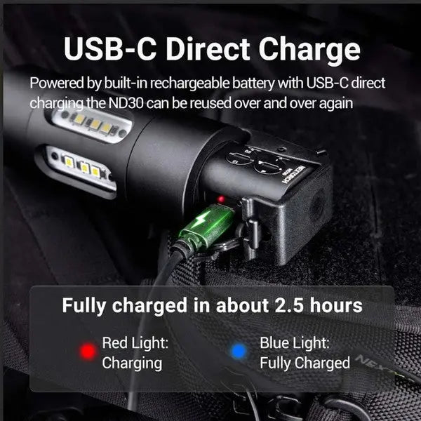 Nextorch ND30 dispositif de distraction tactique rechargeable 11 000 Lumens 130 dB  NYCTALOPE  