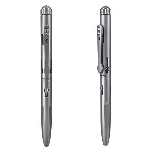 Nextorch NP11 Ti - Stylo tactique de sécurité avec brise vitre - Titane - NYCTALOPE