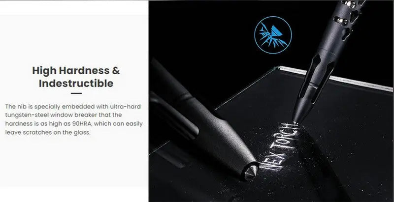 Nextorch NP20 - Stylo tactique de sécurité avec brise vitre - Noir  NYCTALOPE  