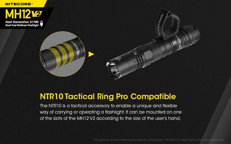Lampe Torche Nitecore MH12 V2 – 1200 Lumens  NYCTALOPE  
