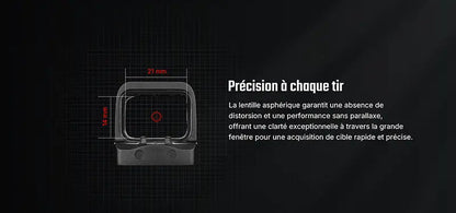 Olight Osight SE - Optique fermée à point rouge avec empreinte RMSc et batterie remplaçable - NYCTALOPE