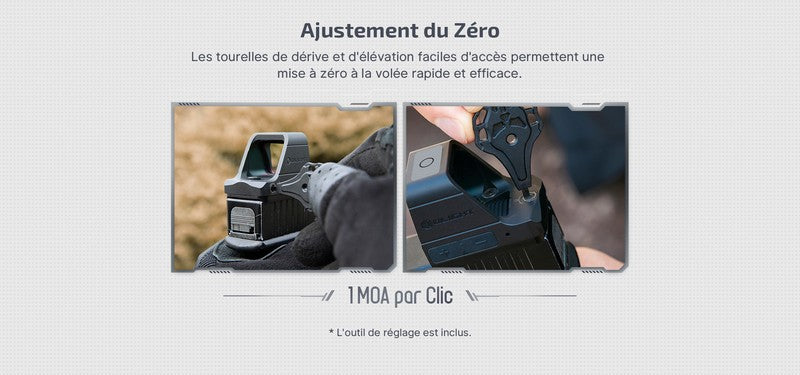Olight Osight | Viseur point rouge 3MOA rechargeable  NYCTALOPE  