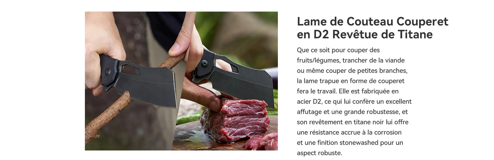 Olight Sentry L1 - Couteau de Poche Pliant de Type Cleaver - Oknife  NYCTALOPE  