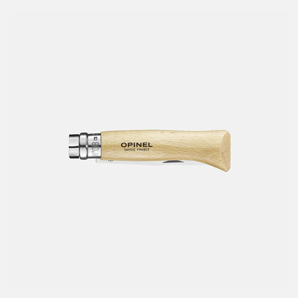 Opinel N°08 Tradition Inox – Couteau de poche pliant - Manche Hêtre - Lame 8.5 cm  NYCTALOPE  