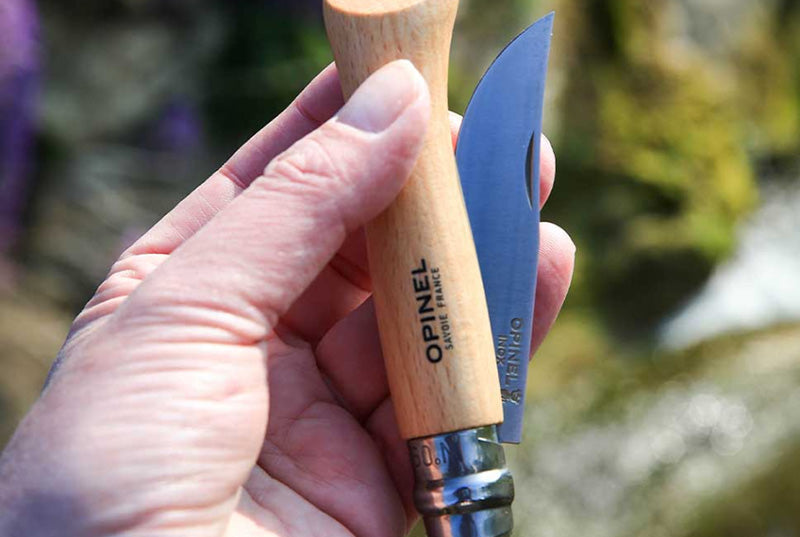 Opinel N°09 Tradition Inox – Couteau de poche pliant - Manche Hêtre - Lame 9 cm  NYCTALOPE  