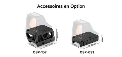 Olight Osight X - Optique Point Vert - 3 MOA Cercle 32 MOA - Empreinte RMR - Chargement Magnétique - Boîtier OAL  NYCTALOPE  