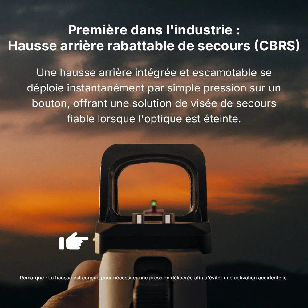 Osight XR - Optique Point Rouge avec Empreinte RMR - Multi-Réticules Point de 2/6 MOA & Cercle de 32 MOA  NYCTALOPE  
