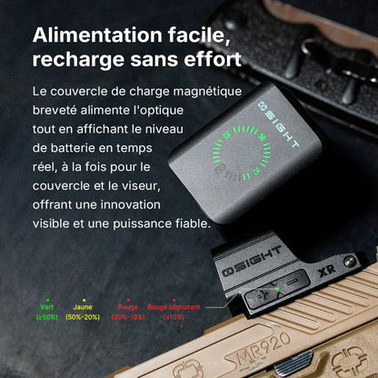 Osight XR - Optique Point Rouge avec Empreinte RMR - Multi-Réticules Point de 2/6 MOA & Cercle de 32 MOA  NYCTALOPE  