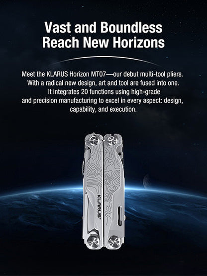 Pince Multifonction Klarus Horizon MT07 20-en-1 - Double Verrouillage - Grade Militaire  NYCTALOPE  