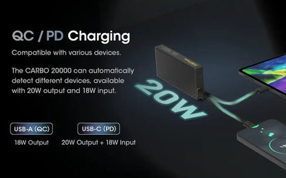 Powerbank Nitecore CARBO 20000 – 20 000mAh  NYCTALOPE  