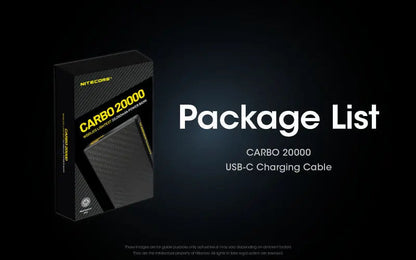 Powerbank Nitecore CARBO 20000 – 20 000mAh  NYCTALOPE  