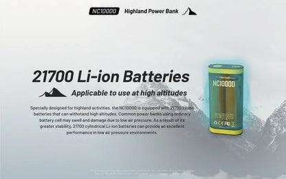 Powerbank Nitecore NC10000 – 10 000mAh - 50 Lumens  NYCTALOPE  