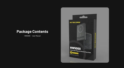 Powerbank Nitecore NW5000 5000mAh - Magnétique  NYCTALOPE  