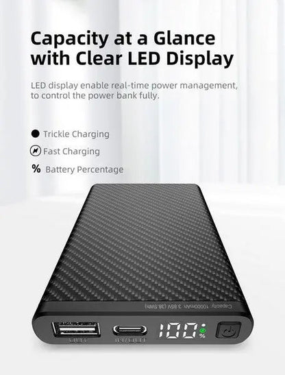 Powerbank batterie Klarus K5 - 10 000 mAh Ultraléger Fibre de Carbone  NYCTALOPE  