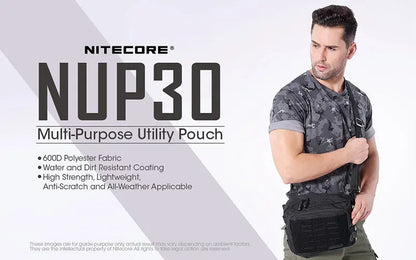Sac Tactique Nitecore NUP30 - Multi-Usage - Système MOLLE - Polyester 600D - Résistant à l'eau - NYCTALOPE