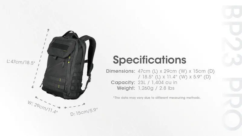 Sac à dos Nitecore BP23 PRO - imperméable 23 litres  NYCTALOPE  