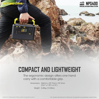 Station d'alimentation portable Batterie Nitecore NPS400 - 117000mAh  NYCTALOPE  
