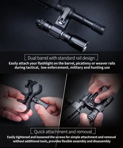 Support Nextorch RM85S montage rapide sur fusil et arme pour lampe torche  NYCTALOPE  