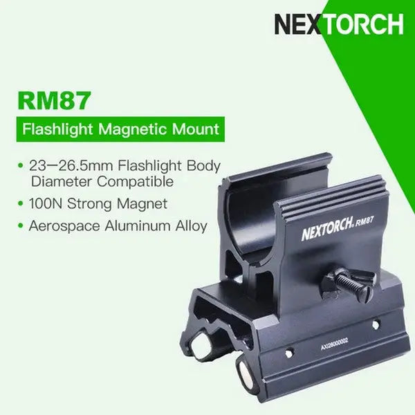 Support magnétique Nextorch RM87 montage rapide sur fusil et arme pour lampe torche  NYCTALOPE  