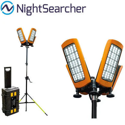Tour d'éclairage Nightsearcher STRATOSTAR 115000 Lumens - Batterie LiFePO4 18Ah - Trépied 4,5m - IP67 - NYCTALOPE