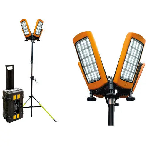 Tour d'éclairage Nightsearcher STRATOSTAR-X 115000 Lumens - Batterie LiFePO4 30Ah - Trépied 4,5m - IP67 - NYCTALOPE