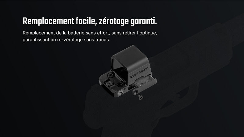 Olight Osight SE Point Vert - Optique fermée multi-réticules RMSc avec batterie latérale CR1620